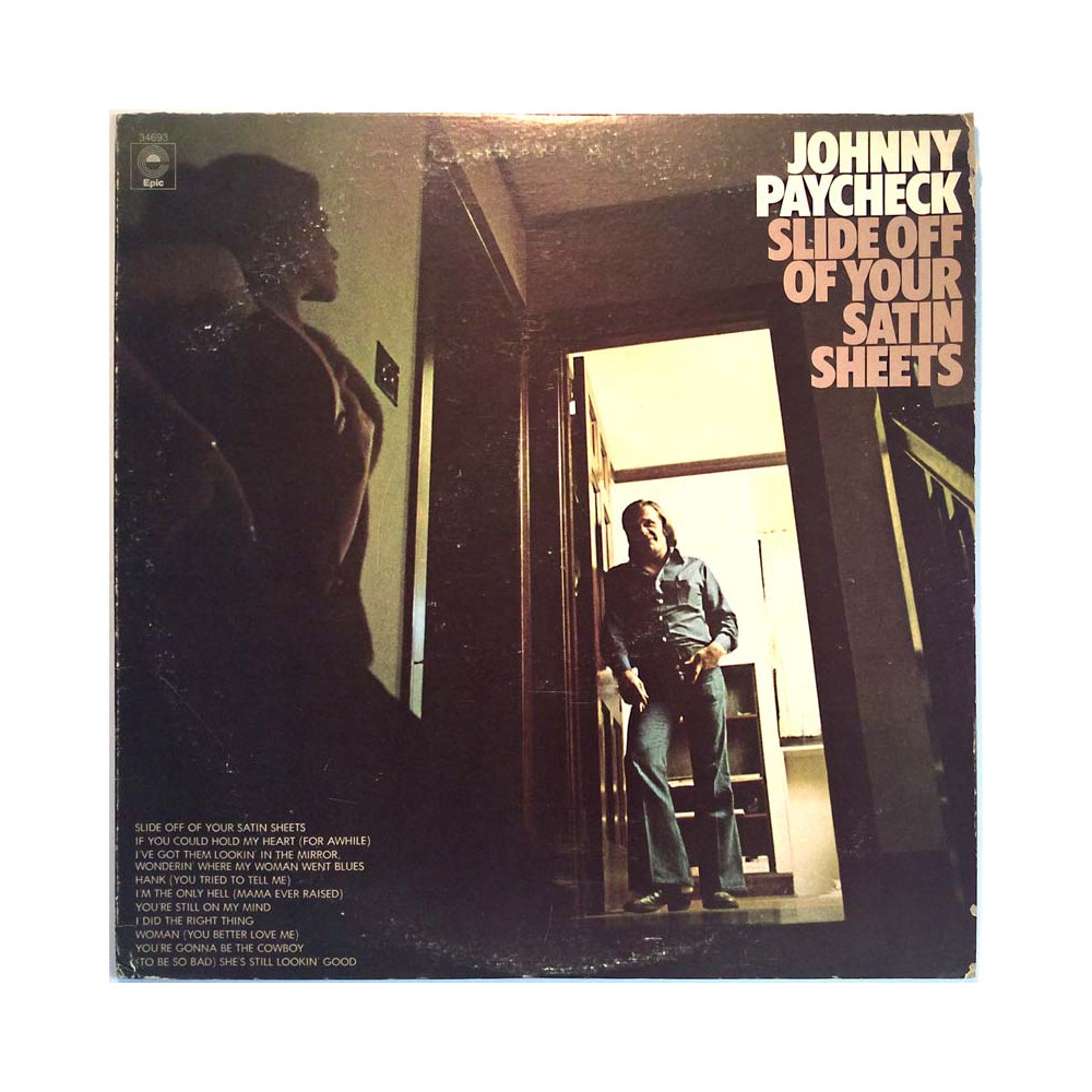 Paycheck Johnny LP Slide Off Of Your Satin Sheets  kansi VG levy EX Käytetty LP