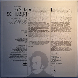 Schubert : Adagio Oktetto F-duuri 1986 KKKY 005 Kuhmon Kamarimusiikki 1985 Begagnat LP
