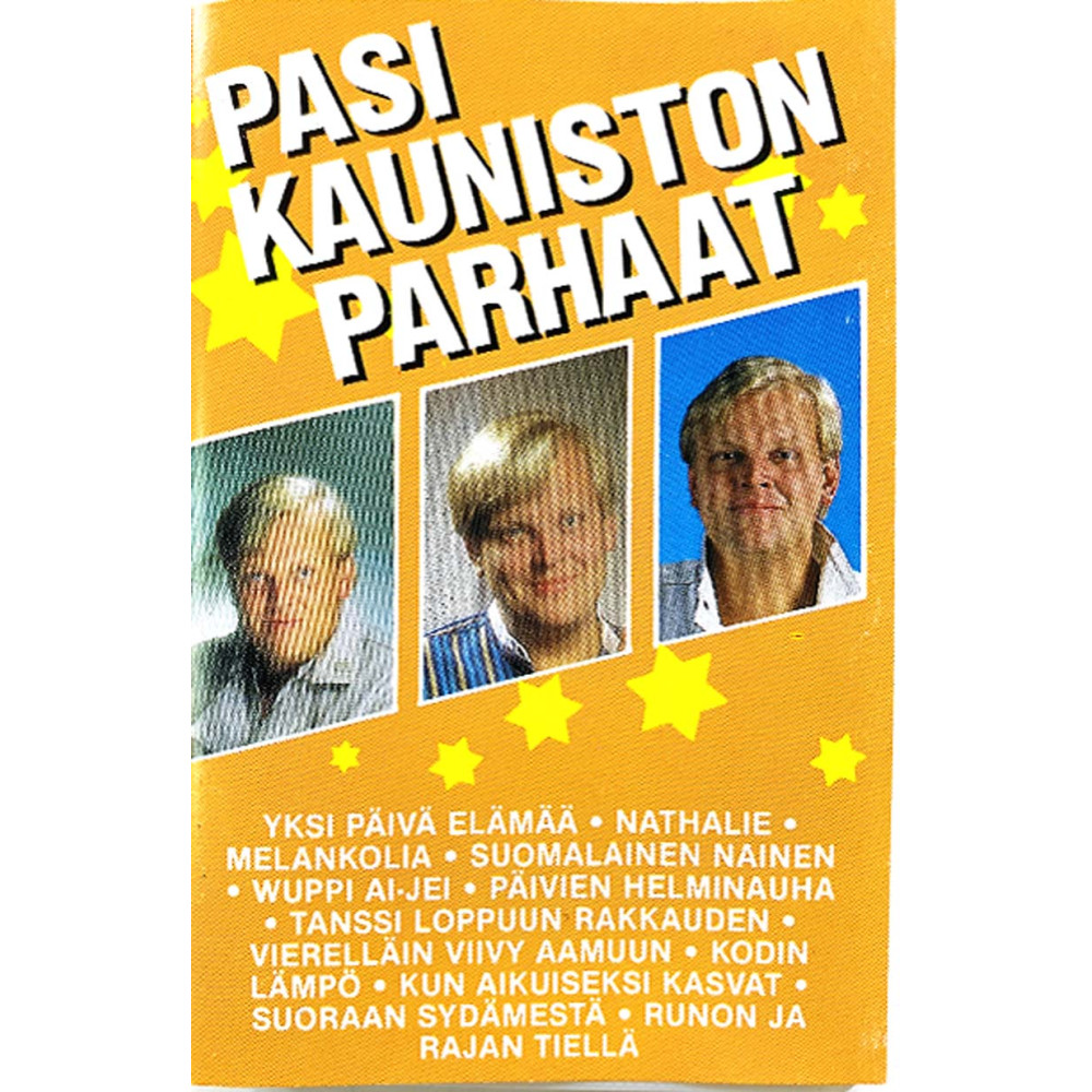 Kaunisto Pasi: Pasi Kauniston parhaat kansipaperi EX , musiikkikasetin kunto EX kasetti