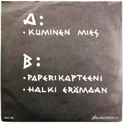 Kumikameli single 7” kuvakannella Kuminen mies / Paperikapteeni, Halki erämaan  kansi VG levy EX vinyylisingle