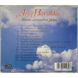 Havakka Arja CD Sinne ainiaaksi jään  kansi EX levy EX Käytetty CD
