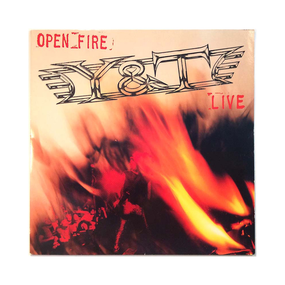 Y & T LP Open Fire  kansi EX levy EX Käytetty LP