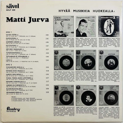 Jurva Matti LP Matti Jurva  kansi VG+ levy VG+ Käytetty LP