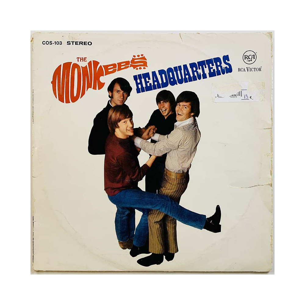 Monkees LP Headquarters  kansi G levy VG+ Käytetty LP