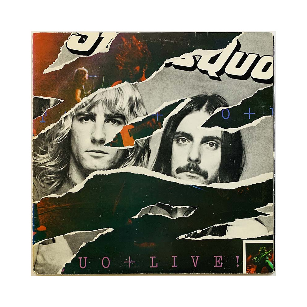 Status Quo 1977 6641 580 Quo + Live! 2LP Begagnat LP