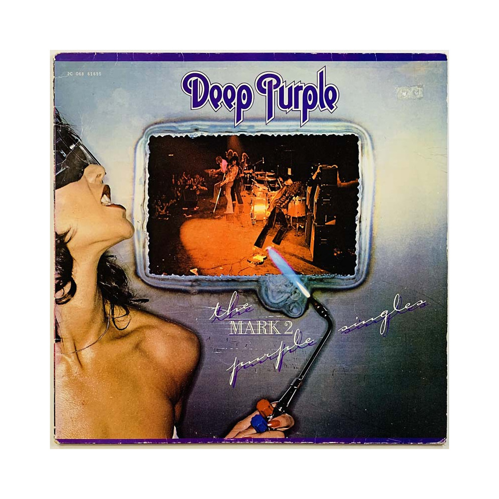 Deep Purple LP The MARK 2 purple singles  kansi VG- levy EX Käytetty LP