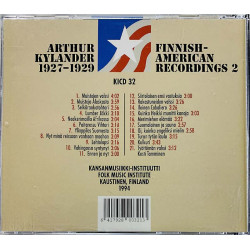 Kylander Arthur CD Finnish American Recordings 2  kansi EX levy EX Käytetty CD
