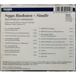 Ruohonen Seppo CD Sinulle Operetteja ja romansseja  kansi EX levy EX Käytetty CD