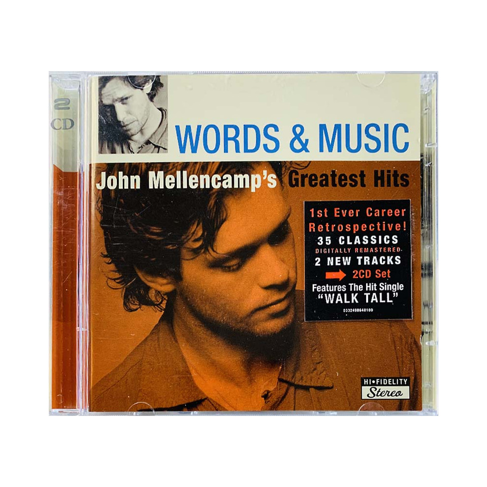 Mellencamp John CD Words & Music (John Mellencamp's greatest hits) 2CD  kansi EX levy EX Käytetty CD