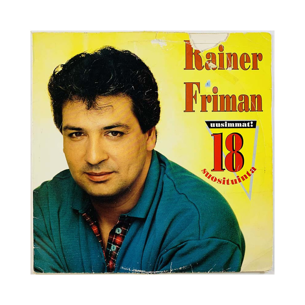 Friman Rainer LP Uusimmat 18 suosituinta  kansi G- levy G- Käytetty LP