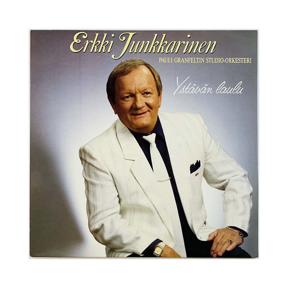Junkkarinen Erkki LP Ystävän laulu  kansi EX levy EX Käytetty LP