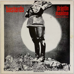 Bastards LP Järjetön maailma  kansi EX- levy EX Käytetty LP
