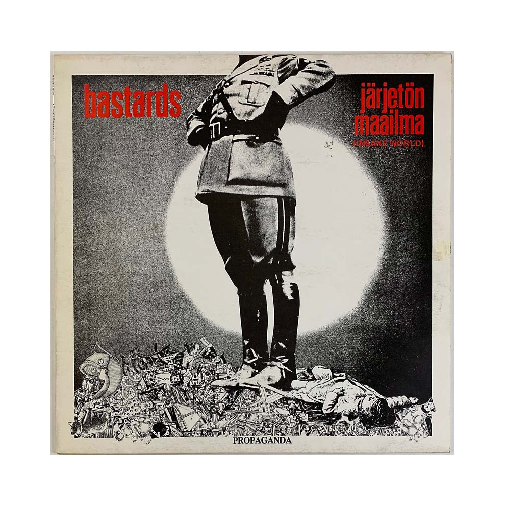 Bastards LP Järjetön maailma  kansi EX- levy EX Käytetty LP