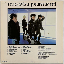 Musta Paraati LP Peilitalossa  kansi EX- levy EX Käytetty LP