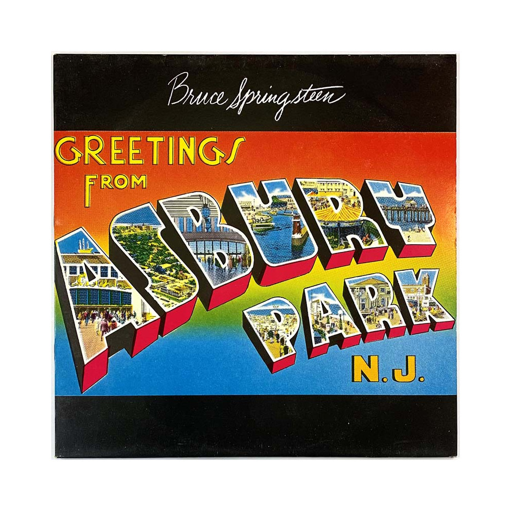 Springsteen Bruce LP Greetings from Asbury Park N.J.  kansi EX levy EX Käytetty LP