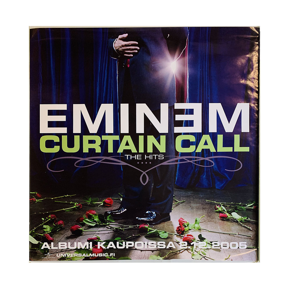 Eminem, Curtain call the hits juliste Promoposter 50cm x 50cm kunto VG+ JULISTE