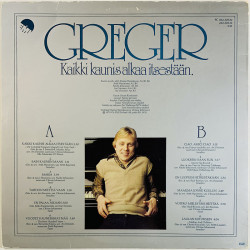 Greger LP Kaikki kaunis alkaa itsestään.  kansi VG- levy EX- Käytetty LP