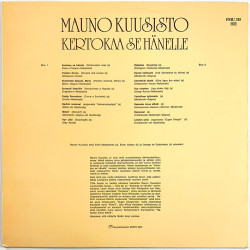 Kuusisto Mauno LP Kertokaa se hänelle  kansi EX levy EX Käytetty LP
