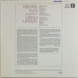 Makeba Miriam LP Pata Pata  kansi VG+ levy EX Käytetty LP