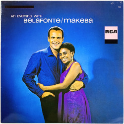 Makeba Miriam / Harry Belafonte LP An evening with Belafonte / Makeba  kansi VG+ levy EX Käytetty LP