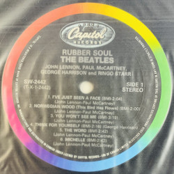 Beatles LP Rubber Soul  kansi VG+ levy EX Käytetty LP