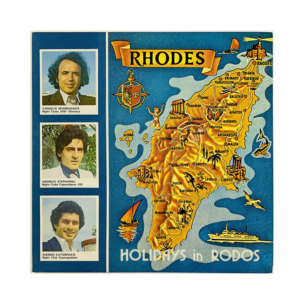 Various Greece Artists LP Holiday in Rodos  kansi EX- levy EX- Käytetty LP