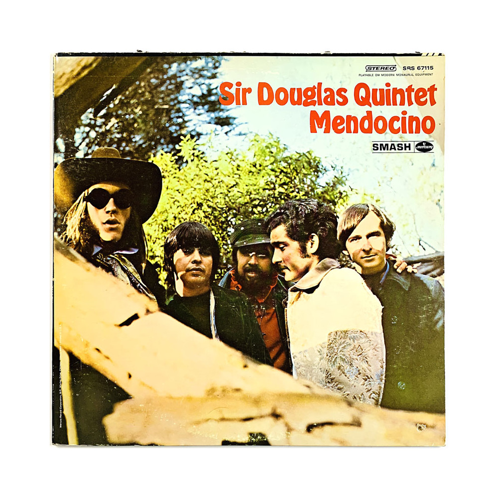 Sir Douglas Quintet LP Mendocino  kansi G levy EX Käytetty LP