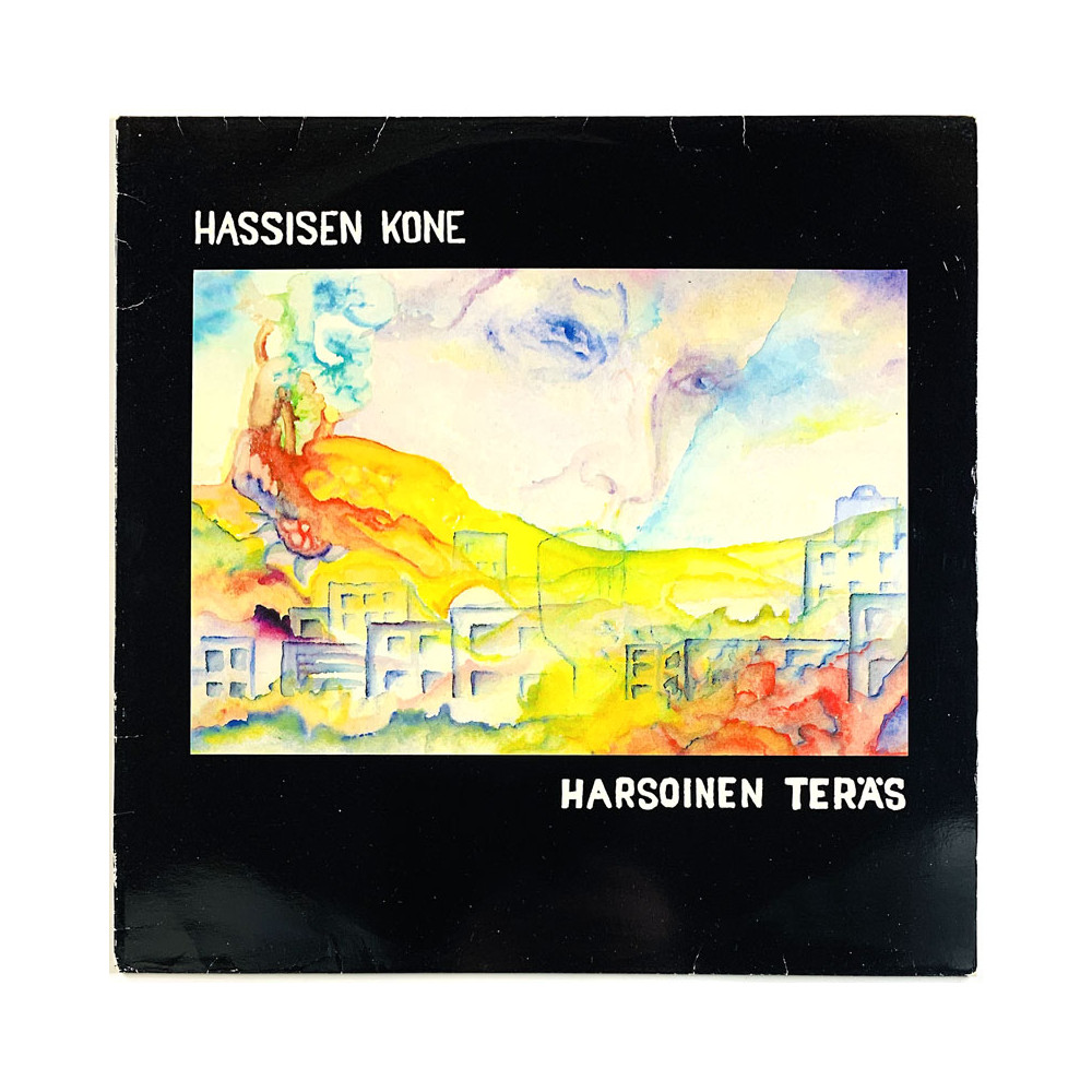 Hassisen Kone LP Harsoinen Teräs  kansi VG levy EX Käytetty LP