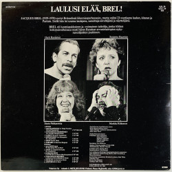Susanna Haavisto, Saara Pakkasvirta LP Laulusi Elää, Brel!  kansi VG+ levy EX- Käytetty LP