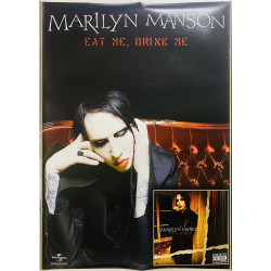 Marilyn Manson, Eat Me, Drink Me Käytetty juliste Promojuliste kaksipuolinen 50cm x 70cm kunto EX JULISTE