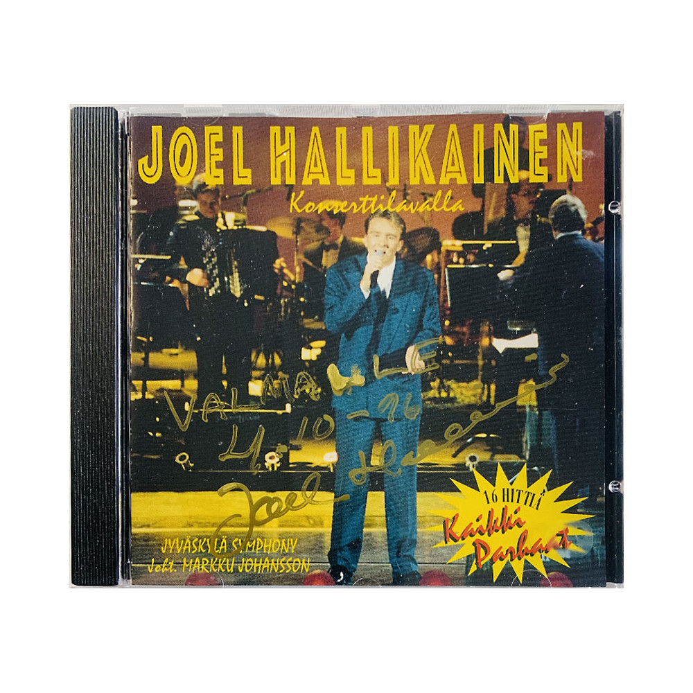 Hallikainen Joel CD Konserttilavalla, nimikirjoitus kansivihossa  kansi EX levy EX Käytetty CD