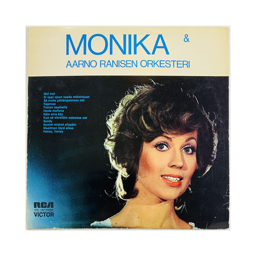 Monika & Aarno Ranisen Orkesteri LP Monika  kansi VG+ levy EX Käytetty LP
