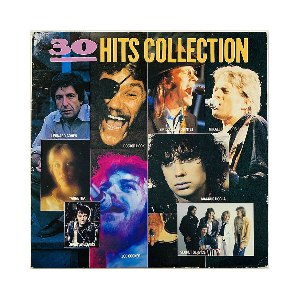 Byrds, Leonard Cohen, Heart ym.: 30 hits collection jossa 15 biisiä 1LP  kansi VG levy EX- bonus LP:nä veloituksetta