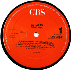 Santana LP Abraxas  kansi EX- levy EX- Käytetty LP