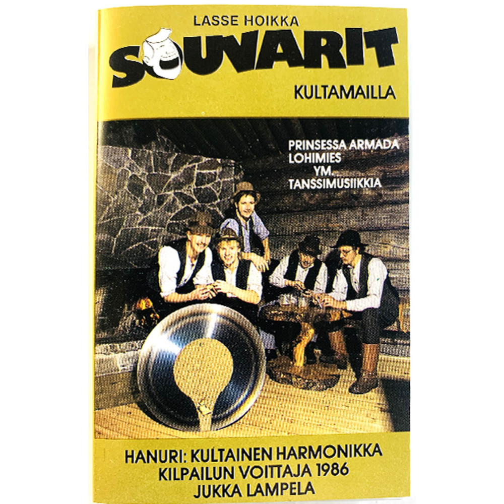 Souvarit / Lasse Hoikka: Kultamailla kansipaperi EX , musiikkikasetin kunto EX käytetty kasetti