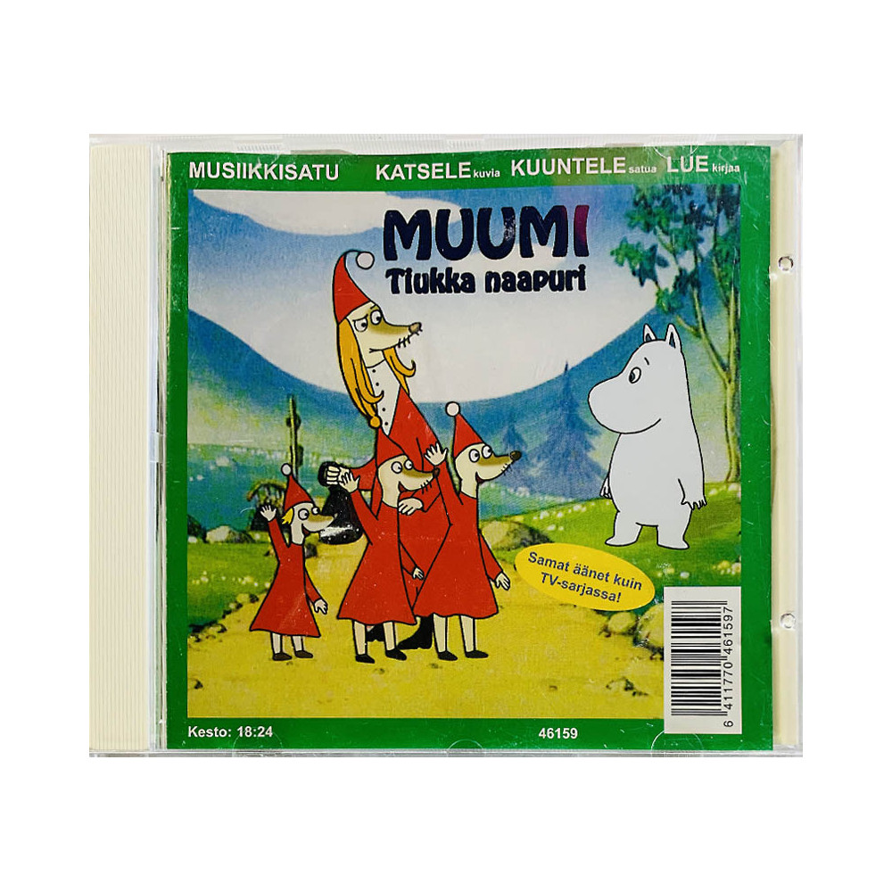 Musiikkisatu Muumi CD Tiukka naapuri  kansi EX levy EX Käytetty CD