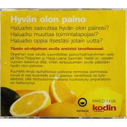 Hyvän olon paino CD Uutta ideaa painonhallintaan  kansi EX levy EX Käytetty CD