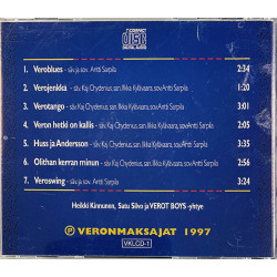 Veronmaksajat CD Lauluja verotuksesta  kansi EX levy EX Käytetty CD
