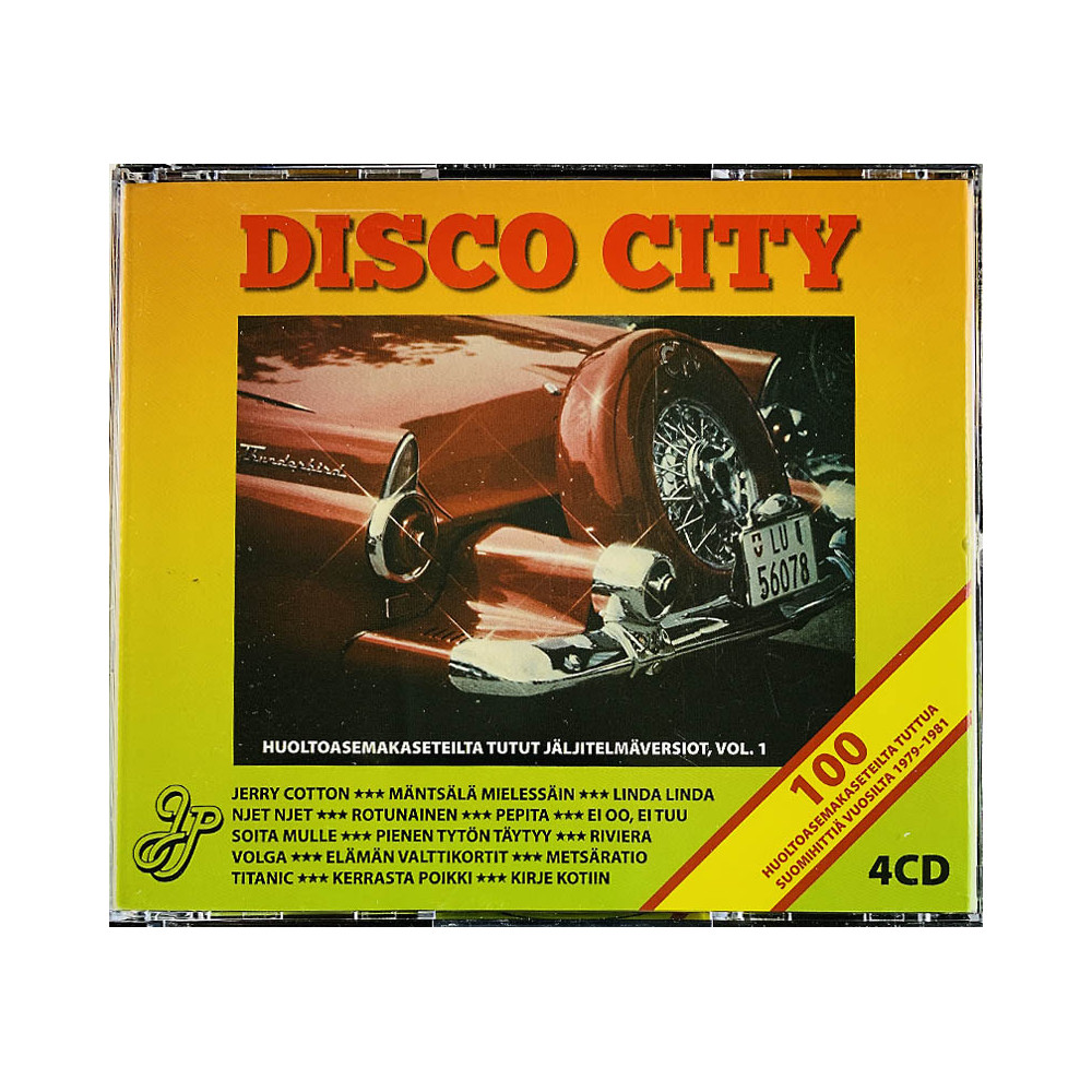 Nummisuutarit, Pentti Puntti, Meiju ym. CD Disco City 4CD  kansi EX levy EX Käytetty CD