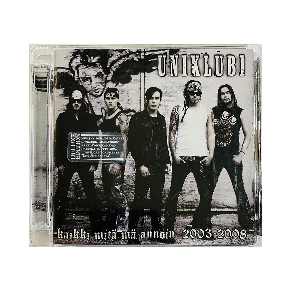 Uniklubi CD Kaikki mitä mä annoin 2003-2008 DVD + CD  kansi EX levy EX Käytetty CD