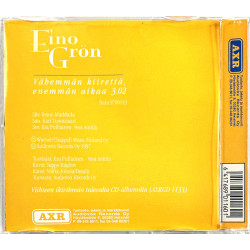 Grön Eino CD Vähemmän kiirettä, enemmän aikaa CD-single  kansi EX levy EX Käytetty CD