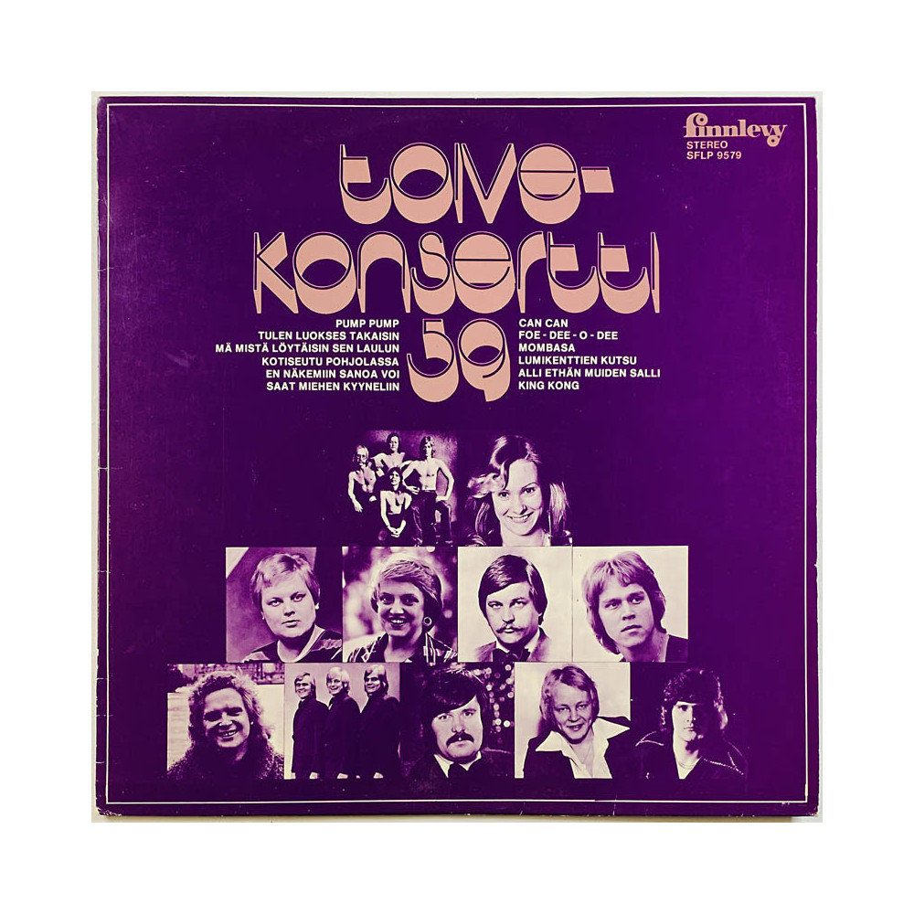 Karma, Pasi Kaunisto, Fredi ym. LP Toivekonsertti 59  kansi EX- levy EX Käytetty LP