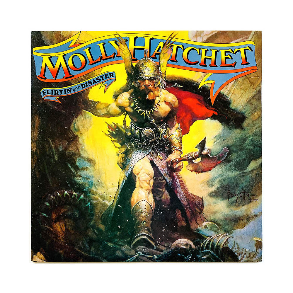 Molly Hatchet LP Flirtin with Disaster  kansi EX levy EX- Käytetty LP