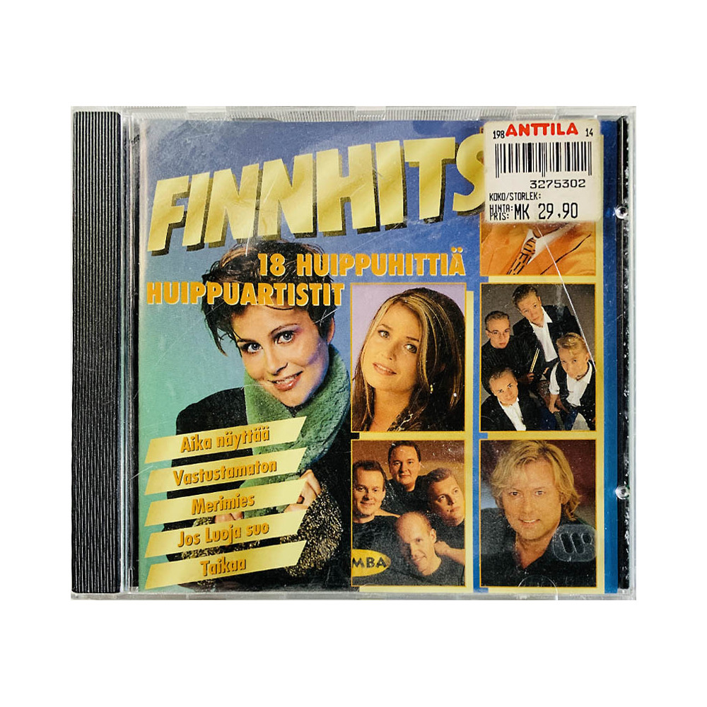 Heikki Salo, Danny, Ona Kamu ym. Käytetty CD Finnhits - 18 Huippuhittiä  kansi EX levy EX Käytetty CD