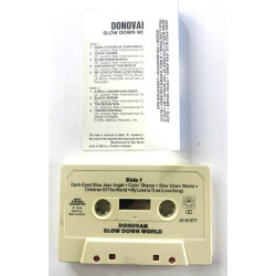 Donovan: Slow down world kansipaperi VG+ , musiikkikasetin kunto EX kasetti