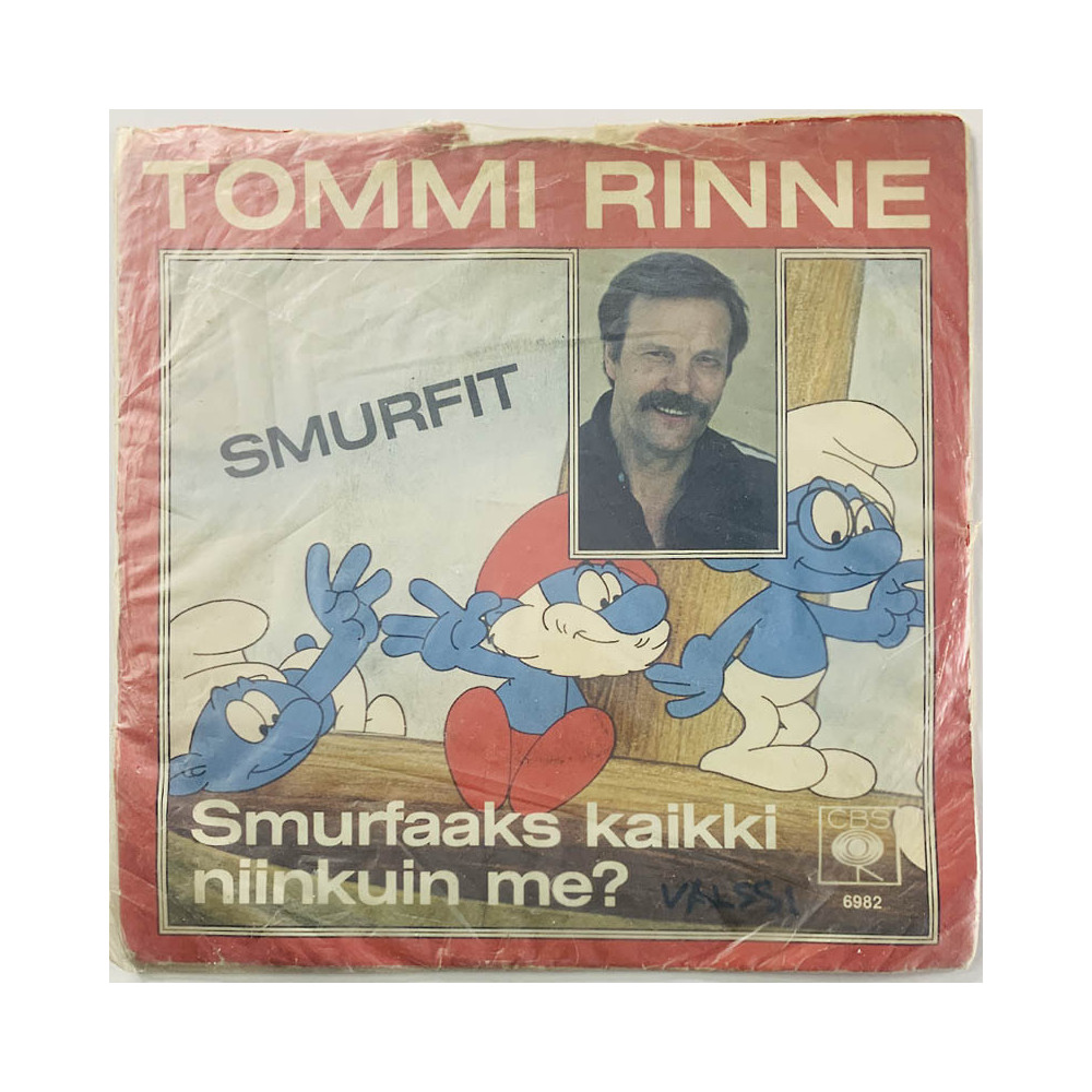 Rinne Tommi single 7” Smurfit / Smurfaaks Kaikki Niinkuin Me?  kansi VG levy VG+ vinyylisingle PS