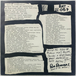Rattus single 7” Rajoitettu ydinsota -EP  kansi VG+ levy EX vinyylisingle PS