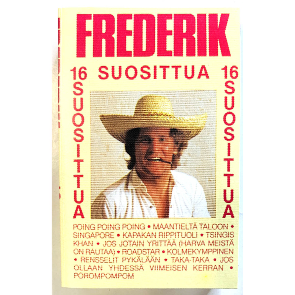 Frederik: 16 suosittua kansipaperi EX , musiikkikasetin kunto EX kasetti