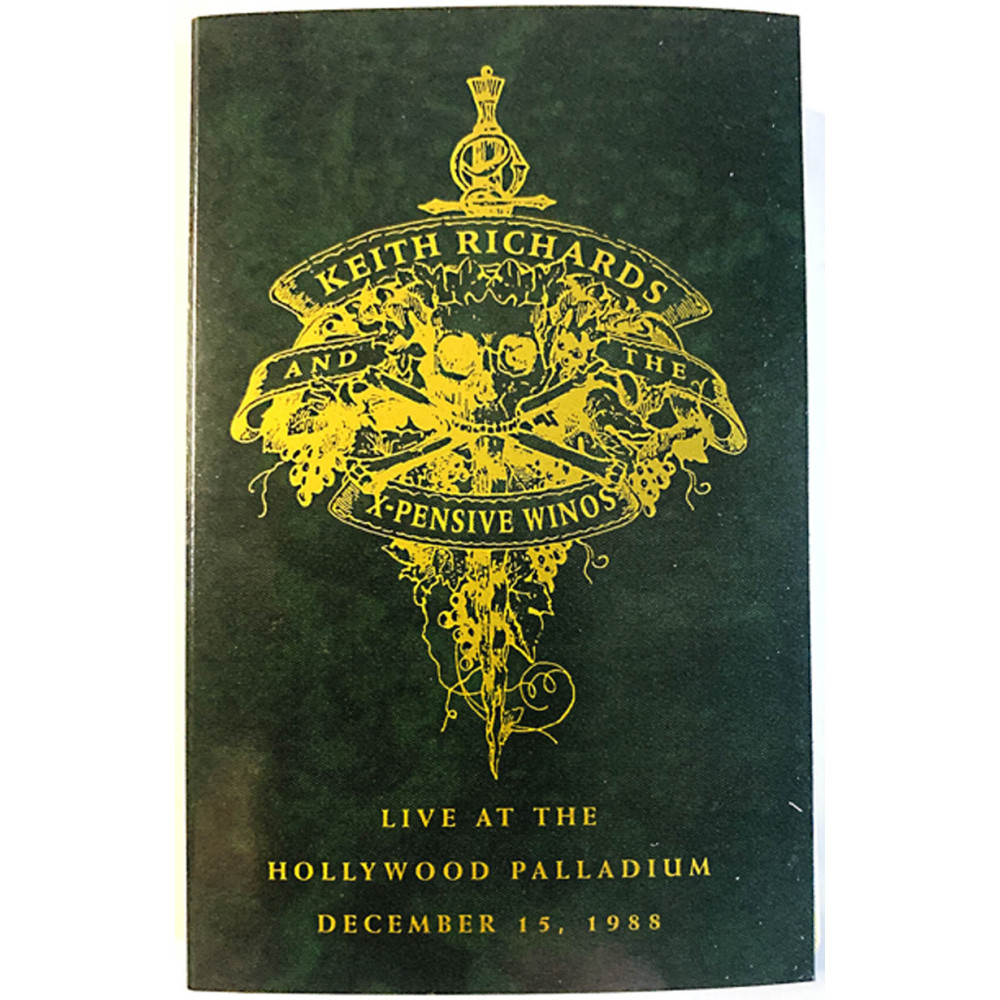 Richards Keith: Live at Hollywood Palladium december 15, 1988 kansipaperi EX , musiikkikasetin kunto EX kasetti