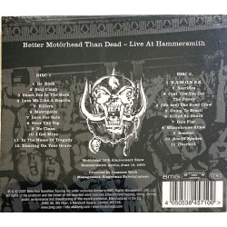 Motörhead 2007 BMGCAT374DCD Better Motörhead than dead - Live at Hammersmith 2CD CD